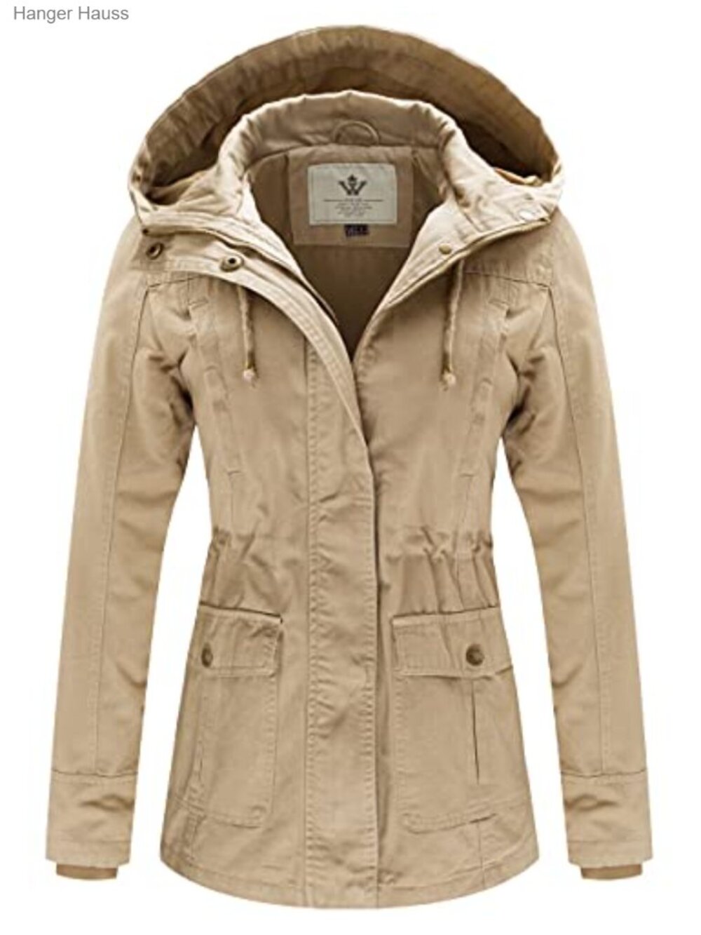 Women's Cotton Military Anorak Jacket Lightweight Casual